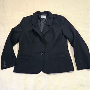 Vintage Pendleton Black Wool Blazer Women's 14